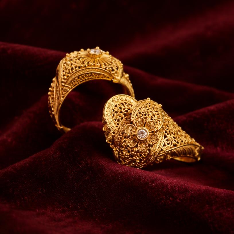 Gold jewellery detail